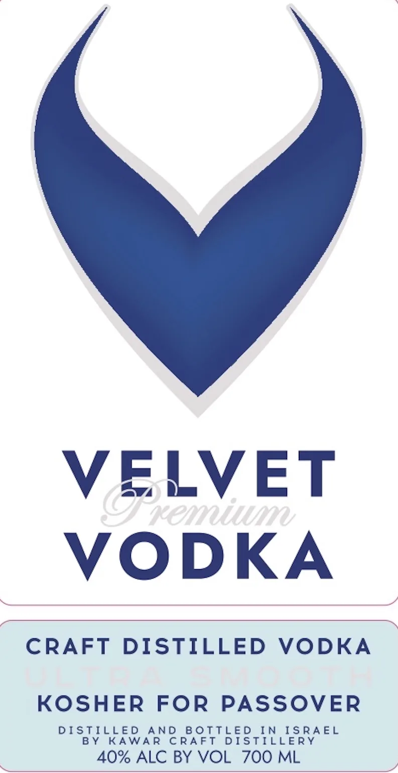 Velvet Vodka label