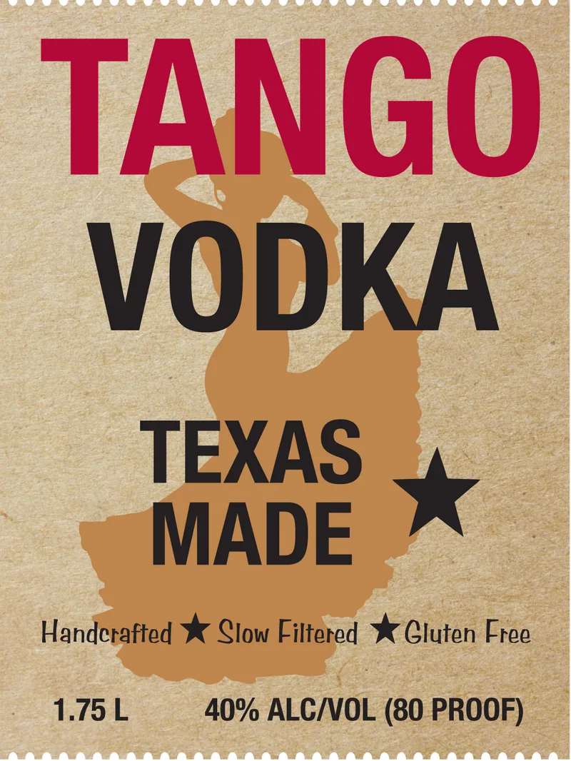 Tango Vodka label