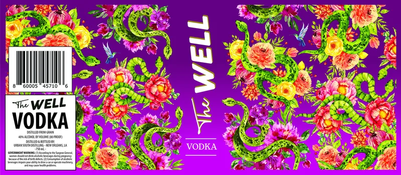 The Well - Vodka label