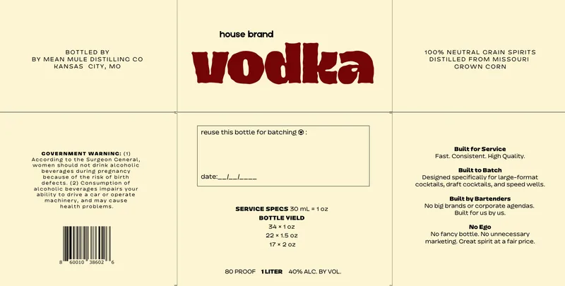 House Brand Vodka