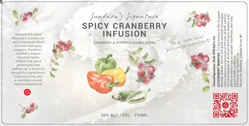 Sundara's Signature Spicy Cranberry Infusion label