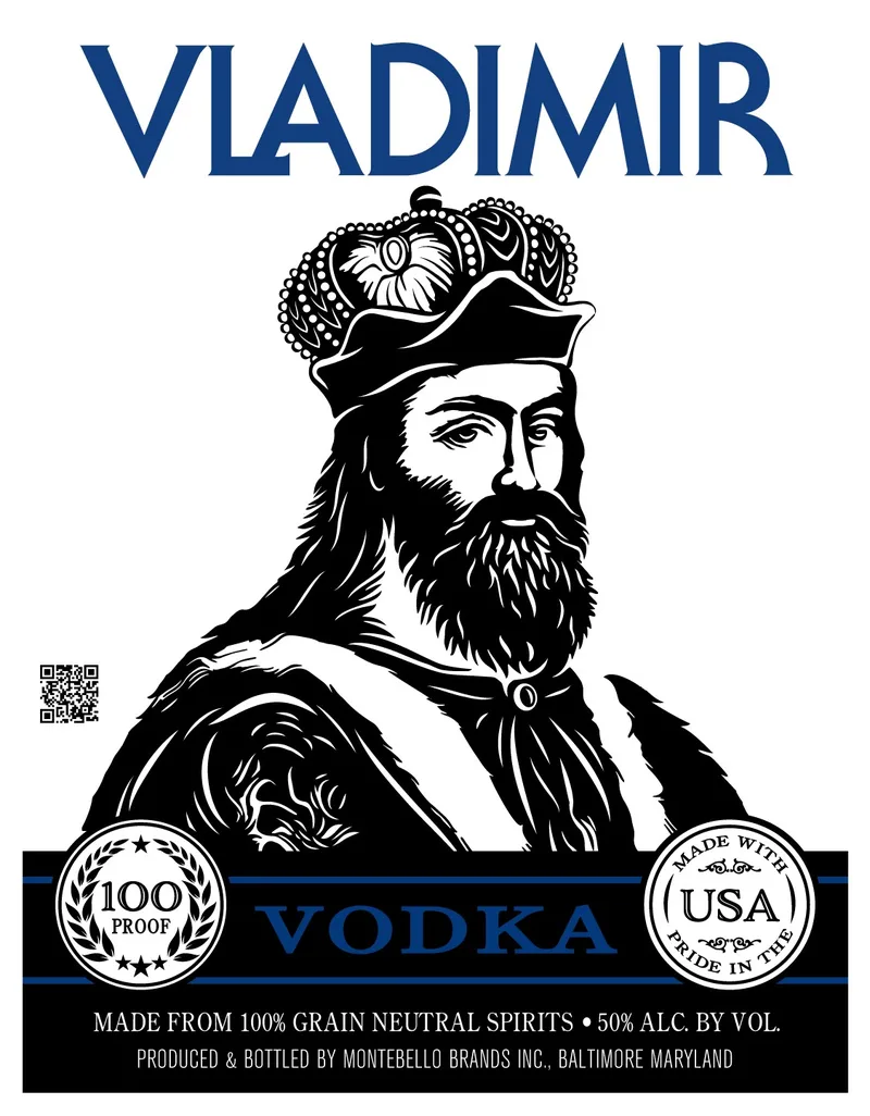 Vladimir Vodka label