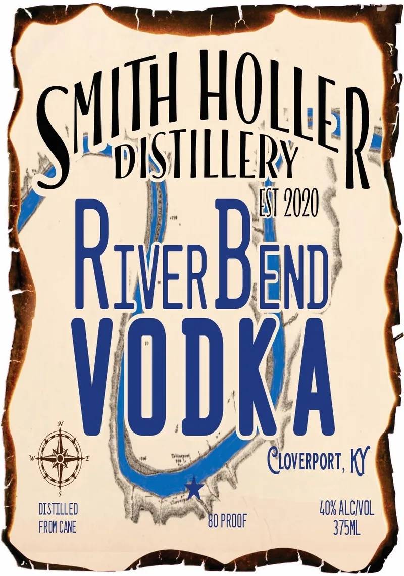 River Bend Vodka label