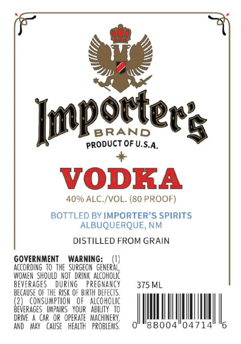 Importer's Brand label